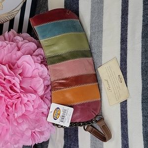 NWT Fossil Leather Kylie Clutch